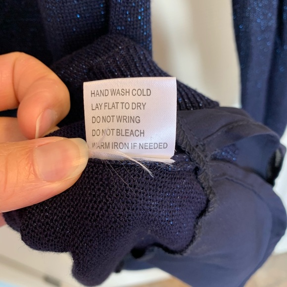 Women’s navy Belldini metallic sweater size S - Picture 5 of 6